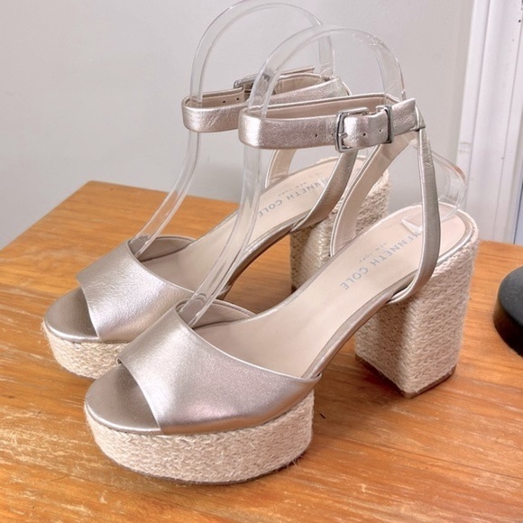 Kenneth Cole Phoenix Leather Platform Sandals - Picture 2 of 14